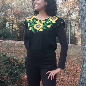 Mexican embroidered blouse